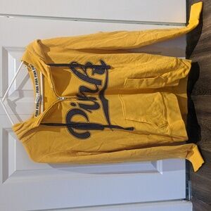 Yellow medium half zip hoodie from pink 🩷